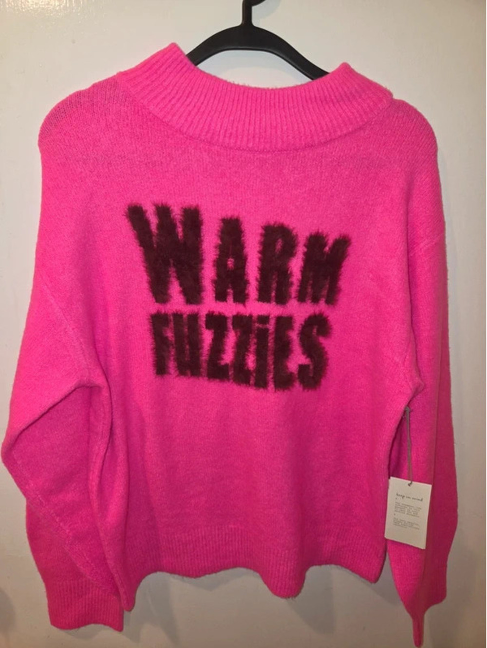 Warn fuzzy pink sweater oversized  s
